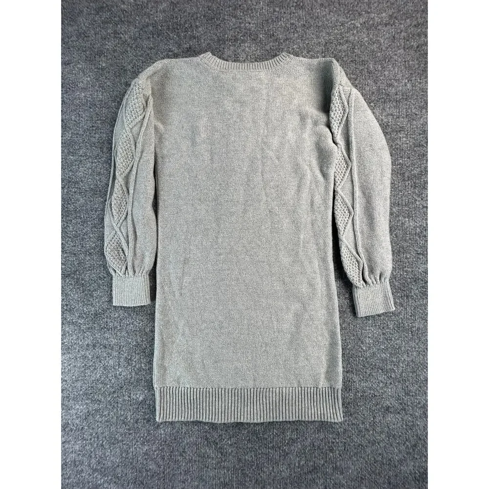 GAP Kids Gray Cable Knit Sweater Dress Girls Size L Long Sleeve Winter
